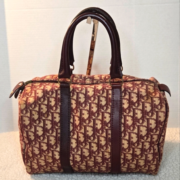 Dior Handbags - CHRISTIAN DIOR Monogram Boston Burgundy Trotter Bag